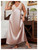 WDIRARA Women's Plus Size Satin Nightgown Double V Neck Lace Backless Long Lingerie Nightdress 2XL Champagne