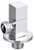 1/2" x 1/2" Inch BSP Angled Ceramic Head Valve Chromed Square Shaped Tap Connector