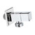1/2" x 1/2" Inch BSP Angled Ceramic Head Valve Chromed Square Shaped Tap Connector