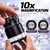 10X LED Jewelers Loupe with Detachable Measuring Scale, Jewelry Magnifier with 6 LED Lights & 9 Glass Scale Chart, Ideal for Jewelry, Gems, Coins, Hobby Tool
