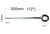 HAFD M12 x 300mm Scaffolding Eye Bolts Zinc Plated Steel Heavy Duty Eyebolts for Securing Scaffold Tie Ins and Lifting Applications Strong and Durable for Outdoor Construction Use Pack of 10