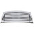 KUAFU Hood Vent Compatible with 2006-2010 Hummer H3 H3T Hood Louver Hood Deck w/Handles Silver Air Vent Grille Chrome Moulding Trim