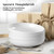 DOWAN 8.5" Pasta Bowls, 32oz Salad Bowls Set of 6, Natural White Ceramic Serving Bowls, Porcelain Plate Bowl Serving Dish Shallow Bowls Set for Kitchen, Microwave Dishwasher Safe