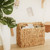 StorageWorks Hand-Woven Divided Magazine Basket, Rattan Magazine Holder, Natural Wicker Magazine Rack for Bathroom, Office, Water Hyacinth, 1 Pack