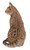 HiLine Gift Ltd. Sitting Bengal Cat Statue,Brown