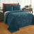 Better Trends 1 Piece Bedspread 100% Cotton Chenille Bedspread Coverlet Luxurious Medallion Pattern Bedspread Twin 81" X 110" Size Soft Lightweight Teal Tufted All Season Bedding Ashton Collection