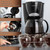 Mixpresso 8-Cup Drip Coffee Maker Programmable, Coffee Pot Machine Including Reusable & Removable Coffee Filter, Black Electric Coffee Maker