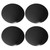 X AUTOHAUX 4pcs 75mm Black Car Universal Wheel Center Hub Caps Emblem Badge Decal Sticker