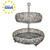 Handmade Two Tier Mirrored Tray for Dessert Table, Fancy Jewelry Perfume Vanity Stands for Gift, Metal Round Center Table Decorations for Home Party (Silver) Handmade Two Tier Mirrored Tray for Dessert Table, Fancy Jewelry Perfume Vanity Stands for Gift, Metal Round Center Table Decorations for Home Party (Silver)