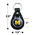 GRAPHICS & MORE Black Leather University of Michigan Primary Logo Keychain