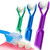 3-PK :: DenTrust 3-Sided Toothbrush :: Easily Brush Better :: Clinically Proven Results :: Fast, Easy & More Effective for The Whole Family :: Adults, Children, Special Needs, Autism ::
