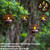 Outdoor Solar Hanging Lanterns Waterproof, Globe Hanging Candle Holder with Flickering Solar Powered Tea Lights, Chargeable Chandelier Light for Backyard Patio Garden Fence Tree Decoration-4Pack Outdoor Solar Hanging Lanterns Waterproof, Globe Hanging Candle Holder with Flickering Solar Powered Tea Lights, Chargeable Chandelier Light for Backyard Patio Garden Fence Tree Decoration-4Pack