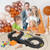 Slot Car Race Track Sets for Kids Toys, with Two Slot Cars and Two Handles to Control The Speed, Circular Overpass Race Track, Two Players Game Suitable for Children