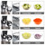 Jonscook All-in-1 Update Safe Mandoline Slicer for Kitchen, Food Chopper with Container, Thickness Adjustable Vegetable Chopper, Potato French Fry Cutter Tomato Apple Slicer Onion (BlackWhite)