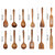 12 Pack Wooden Spoons for Cooking - Natural Teak Kitchen Utensils Set with Spatulas
