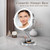 Rocollos Lighted Makeup Mirror with 1X/10X Magnification, Height Adjustable & 3 Color Dimmable Lights 8" Rechargeable Vanity Mirror 360°Swivel Double Sided Tabletop Standing Mirror (Chrome-03, 8INCH)