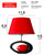 Moddeny Red Modern Table Lamp, Ceramic Desk Lights with Linen Shade LED Bedroom Bedside Light Living Room Office Desk Night Lantern 14.8inch American Desktop Light for Home, E26 Base 60W 110V