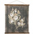 Hobby Lobby Vintage Floral Tapestry Wall Decor, Canvas & MDF, Rectangle, Vertical, Includes Hanging Rope, Distressed Black Background, Wooden Frame, Muted Tones