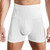 Rounderbum Mens Underwear | Compression Technology | Slim fit Boxer Briefs | Mens Shapewear | Core support underwear | Body Shaper for men | with Push Up Effect | Slimming male boxer | White - Small