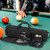 GOBUROS 4x5 Pool Cue Case, Billiard Stick Carrying Case Holds 4 Butts and 5 Shafts, Soft Pool Stick Bag with Large Front Accessories Pockets and Shoulder Strap for Easy Carry, Black