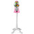 Olde Midway 15" Gumball Machine with Stand - Pink, Vintage-Style Bubble Gum Candy Dispenser with Glass Globe and Metal Base Olde Midway 15" Gumball Machine with Stand - Pink, Vintage-Style Bubble Gum Candy Dispenser with Glass Globe and Metal Base