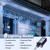 Minetom Icicle Lights Outdoor with Snowflake, 20FT 200 LED Christmas Snowflake Light with 24 Drops,8 Modes, Icicle String Lights with Timer, Waterproof Christmas Light Outdoor, Blue White