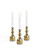 New Ideal Lights Dimmable Window Candle Electric with Multi Timer IR Controller, Metal Base Christmas Window Candles UL Listed 3 Pack with 2 Extra Replacement Bulb (Brass)