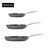 Tramontina 3 Piece Nonstick Fry Pan Set 8" 10" 12", Heavy-gauge aluminum, Porcelain enamel exterior, Reinforced nonstick interior is made without PFOA. Riveted soft-grip silicone handle.