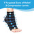 MindInsole Ankle Compression Socks - Open Toe Compression Socks for Women and Men | Swollen Ankles, Foot Pain, Heel Spur Plantar Fasciitis Relief | Circulation Arch Support for Nurses, Flight, Travel