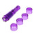 Finever Pocket Rocket Mini Beauty Facial Massager Full Body Relax Toy 4 Heads (Purple)