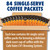 Café Valet Regular Dark Roast Single Serve Coffee Packets – 84 Count – For Use with Café Valet Single Serve Cofee Makers – Disposable Brew Basket & Cofee Pack