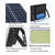 DuBom 100w to 800w 6500K Solar Flood Light Outdoor Remote, IP67 Waterproof Solar Power Security Light Auto On/Off, Dusk to Dawn for Yard, Gazebo, Shed, Barn, Porch, Patio, Garage, Garden (100W)