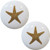 Set of 2 Starfish Ceramic Cabinet Drawer Knobs