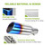 AUTOSAVER88 2.5 Inch Inlet Exhaust Tip for 2 1/2 Inch Outside Diameter Tailpipe, 2.5" Inlet 4" Outlet 12" Long Burnt Blue Chrome-Plated Stainless Steel Exhaust Tail Tip, Rolled Angle Cut, Bolt-On