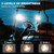 AIPSET Rechargeable Golf Cart Fan, 10400mAh Battery, 3-Speed, LED Light, 36 Hrs Work, Remote Control, Hang Hook, USB & Type C Port, Orange