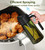 ZEREN 2 in 1 Glass Oil Dispenser & Sprayer, 16oz/470ml Glass Olive Oil Sprayer with Silicone Pad, Cooking Oil Sprayer Bottle for Kitchen Gadgets and Air Fryer Accessories (Black)