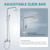 Aolemi Outdoor Shower Kit Outdoor Shower Fixtures Faucet System 2 Handle with 8 Inch Rainfall Shower Head and Handheld Sprayer Exposed Shower with Adjustable Height Shower Pipe Polish Chrome