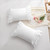 Meaning4 White Ruffled Pillow Shams King Size Pillowcases Pure Cotton Pillow Covers 20"x36" 2-Pack