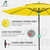 JEAREY 12' 2-Tiers Patio Umbrellas Outdoor Table Market Umbrella w/Crank, 8 Sturdy Ribs, UV Protection Waterproof Sunproof(Yellow)