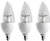 EcoSmart 40-Watt Equivalent B11 Dimmable LED Light Bulb Soft White (3-Pack)
