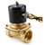 Baomain Electric Solenoid Valve Port 1-1/2" 110 VAC Thread Direct Acting Normally Closed(NC) Compatible with Water Gold