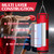 Hollowfly 4ft Heavy Punching Bag Set, 6 in 1 Unfilled Heavy Boxing Bag with Punching Gloves, Wraps, Chain, Ceiling Hook for Indoor/Garden MMA Kick Boxing Muay Thai Karate(Red)