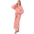 PAVILIA Robes For Women, Fleece Soft Fluffy Bathrobe, Plush Cozy Long Spa Robe, Satin Trim (S/M, Coral)