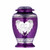 KEEPSAKE COMPANY Large Purple Aluminum Cremation Urn for Adults - Heart & Wing Pattern, 220 Cubic Inches, 10" H x 6" W x 7" L