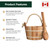 Northwood Sauna - Sauna Bucket and Ladle Set - Handmade from Canadian Red Cedar Wood - Natural Rope Handle - 1 Gallon (4 Liters) Water Capacity