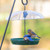 Kingsyard Adjustable Platform Bird Feeder for Outdoors Hanging, Metal Tray Bird Feeder with Dome Top, Attract Bluebirds Cardinals Goldfinches (Green)