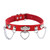 Tosmifairy Heart Studded and Chains Charm Collar Choker Necklace with Detachable Chain Leash for Dogs Pet Halloween Cosplay (Red)
