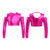 Aislor Girls Shiny Metallic Crop Top Kids Long Sleeve Tank Top Dance Leotard for Jazz Hip Hop Dancing Performance Hot Pink 10 Years