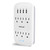 oviitech 6 Outlet Extender with 4 USB Charging Ports(4.2A Total),Wall Mount Outlet Plugs 900 Joules Wall Surge Protector and Top Phone Holder,ETL Listed,White.