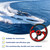 QYMOPAY 12.5 Inch Boat Steering Wheel with 3/4“ Axle Marine Steering Wheel Adapter, Yachts, Pontoon Boats
